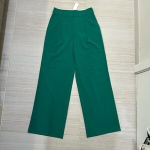 NWT LOFT The Peyton Trouser - Green Wide Leg Women's Pants